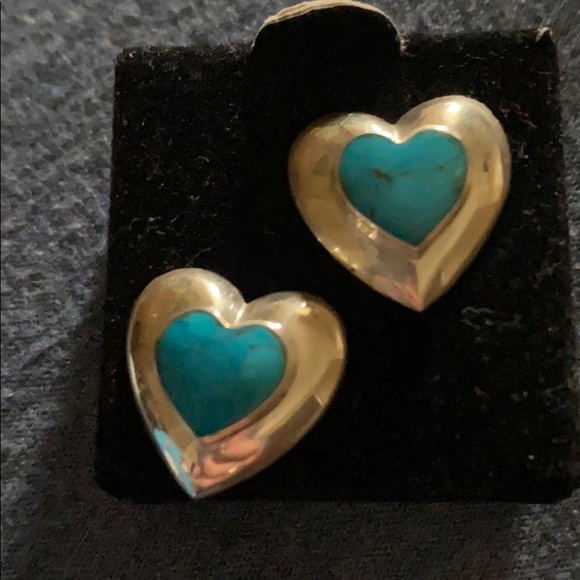 Genuine Turquoise Stone Sterling Silver - Picture 3 of 4